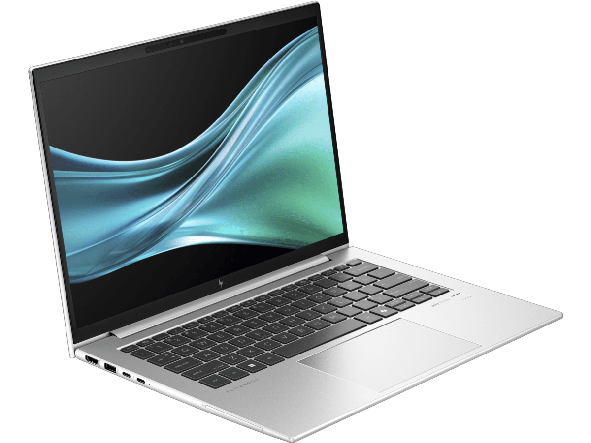 HP EliteBook, öppen, frilagd.