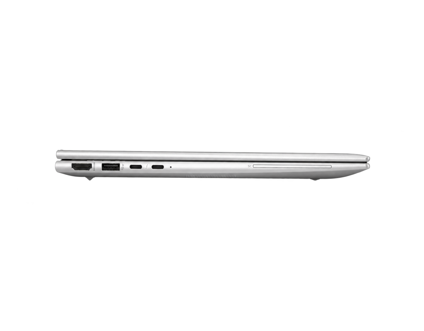 HP EliteBook 840 G11 från vänster sida med portar.