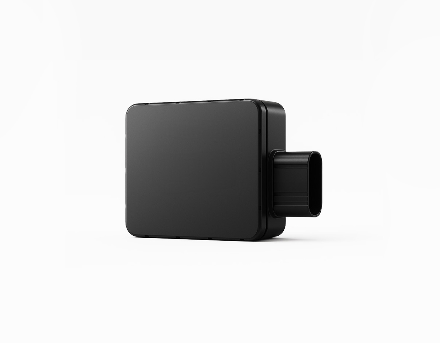 MiniFinder Xero, en svart GPS-tracker med anslutning för strömkabel.